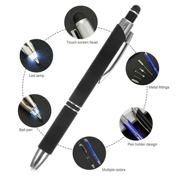 Шариковая Ручка LED Офисные Аксессуары Бытовой Портативный Сенсорный Фирменный Фонарик