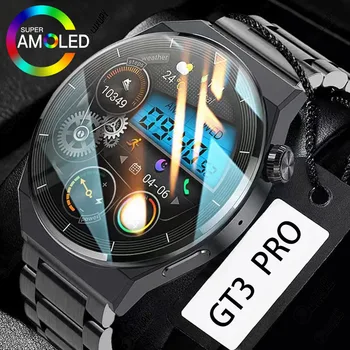 GT3 Pro Смарт-часы Мужские AMOLED 390*390 HD Экран Частота сердечных сокращений Bluetooth Вызов IP68 Водонепроницаемые Смарт-часы 2023 Новинка Для Huawei Xiaomi