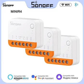 10ШТ Sonoff WiFi Smart Switch MINIR4 Mini Extreme Relay 2-Полосное Управление Smart Home Switch Поддержка R5 S-MATE Alexa Alice Google