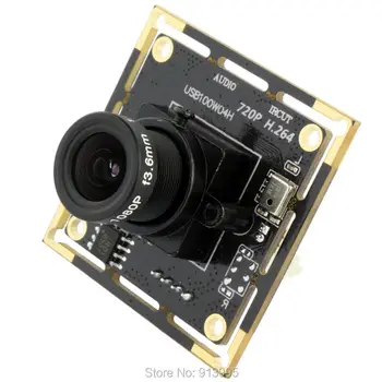 Модуль Промышленной USB-камеры ELP 1.0 Megapixel 720p HD CMOS OV9712 H.264 с Аудиомикрофоном для Сканера штрих-кодов, QR-кодов