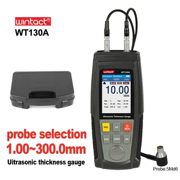 WINTACT WT130A Ультразвуковой толщиномер Цифровые инструменты для измерения ширины 1,00-300,0 мм Высокоточный толщиномер