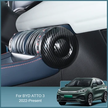 4 шт. ABS для BYD ATTO 3 2022-Настоящее время, автомобильный стайлинг, рамка для переднего вентиляционного отверстия, чехол с блестками, декоративная крышка, внутренние автоаксессуары