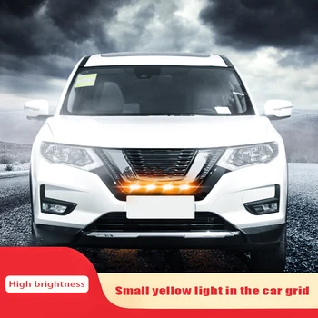 Новое Освещение Передней решетки автомобиля 6000 K Белого/желтого цвета 12v Для 2017-2021 Nissan X-Trail w/TRD Pro Grill ТОЛЬКО Освещение передней решетки DRL