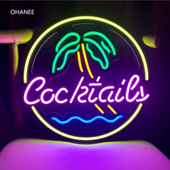 Изготовленная на заказ светодиодная неоновая вывеска Cocktail Dreams Flex Neon Ручной работы, логотип Пивного бара, магазина, Паба, Магазина, Клуба, Ночного клуба