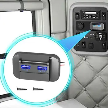 Автомобильная Зарядная Розетка Водонепроницаемый Пылезащитный порт USB-C Адаптер Питания для Быстрой Зарядки большинства Автомобилей, Мотоциклов, Лодок, Аксессуаров для RV