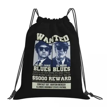 Рюкзаки Blues Brothers - Wanted, Многофункциональные Портативные сумки на шнурке, Карманная спортивная сумка на шнурке, сумки для книг Для мужчин