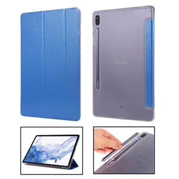 Чехол Для планшета Samsung Galaxy Tab S7 S8 S9 + Plus FE 11 12,4 T870 T970 T730 T736B X700 X800 X710 X810 С Откидной крышкой-Подставкой Trifold