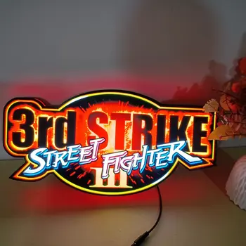 Световой знак с логотипом Street Fighter Lightbox на Заказ, Настенный декор для бизнес-магазина, Подвесной 12-дюймовый Детский ночник с 3D Принтом в подарок