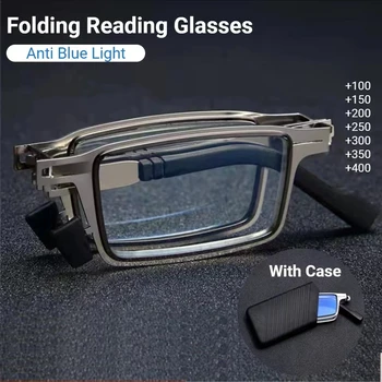 Высококачественные складные безвинтовые очки для чтения с анти-синим светом, портативные очки для чтения для мужчин и женщин