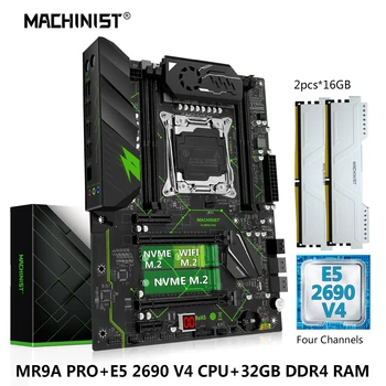MACHINIST MR9A PRO X99 Комплект материнской платы LGA 2011-3 Xeon E5 2690 V4 Комплект процессора Процессор 32G = 2x16G DDR4 ECC оперативная память NVME M.2 WIFI