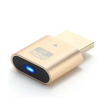HDMI-Совместимый 4K-фиктивный штекер со светодиодной подсветкой для Видеокарт, Аксессуаров для ПК, настольного компьютера/ноутбука, адаптера визуального дисплея A