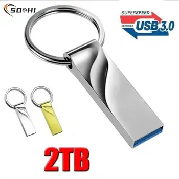 USB 3,0 Флэш-накопитель 2 ТБ Высокоскоростная Память для хранения данных Флешка Для USB ПК 1T 2T 128 Г 256 Г 512 Г Металлический USB-флэш-накопитель