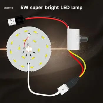 Круглая светодиодная световая панель С регулируемым белым светом и теплым светом 5 В USB, изделие ручной работы 