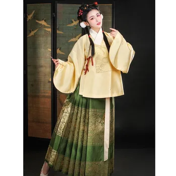 ChongHuiHanTang Оригинальный HanFu со стоячим воротником Династии Мин для женщин, Высококачественный халат Hanfu на шнуровке, сценические костюмы Принцессы