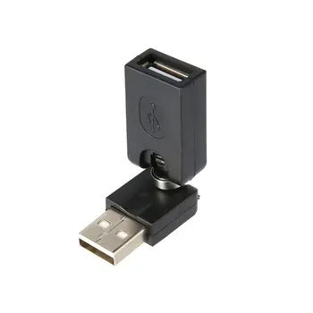 Свободный поворот USB на 360 градусов Угловой USB-адаптер для передачи данных от мужчины к женщине К разъему Mini USB, аудиоадаптер Micro USB