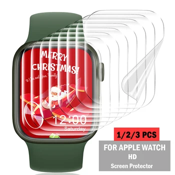 Защитная пленка HD для экрана Apple Watch 7 41 мм 45 мм 44 мм 40 мм 42 мм 38 мм (без закаленного стекла) iWatch Protector series 6 5 4 3 Se