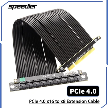 Riser PCI Express PCIE4.0 Riser Card Extender Gen4 8X-16X Слот Riser Adapter Удлинительный Кабель PCIe X8 Для майнинга GPU BTC