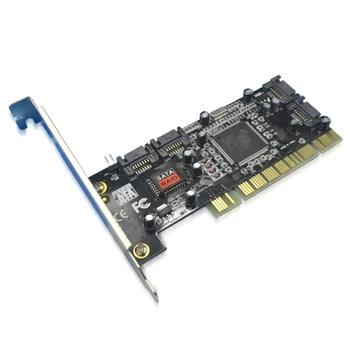 Адаптер платы расширения PCI-4 порта SATA Raid-контроллера Для настольных ПК HDD SSD