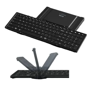 Мини-складная клавиатура, тонкая беспроводная клавиатура с номером 3 BT, складная клавиатура для ноутбука Mac Windows, планшета, Легкая, совместимая с Bluetooth