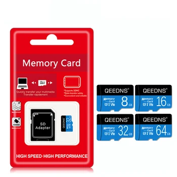 Карта Micro SD Флэш-карта памяти 128 ГБ 64 ГБ 32 Гб 16 ГБ Class10 Mini SD Card 8 16 32 гб Cartao De Memoria TF Card Бесплатный Адаптер