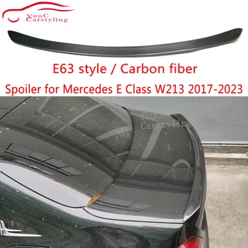W213 E63 Стиль Спойлер Багажника из Углеродного Волокна для Mercedes E Class W213 4-дверный Седан 2017-2023 Заднее Крыло Автомобиля