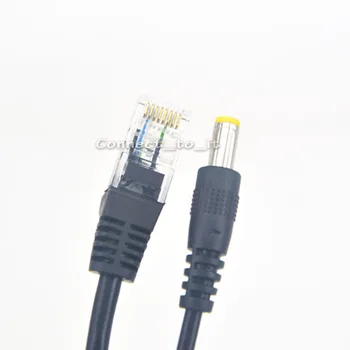 (5 шт./лот) 1 в 2 Ethernet LAN Сетевой разъем RJ45 женский к штекеру RJ45/DC 5,5 мм женский кабель-адаптер 20 см