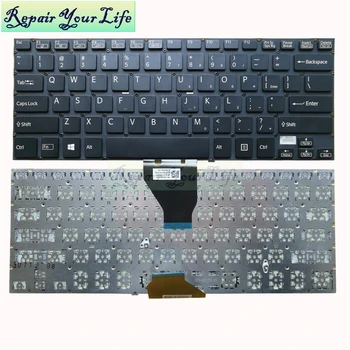 Клавиатура для ноутбука Новая Sony VAIO SVF14A SVF14A13CX SVF14A14CX SVF14A15CX с английской раскладкой США, синяя, новая оригинальная 149238221US