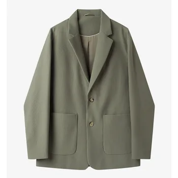 2503-R-Повседневный костюм, мужской маленький пиджак, мужская рабочая простая серая корейская версия, тонкая одинарная куртка