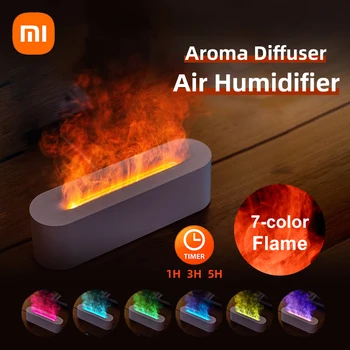 Увлажнитель воздуха XIAOMI Flame Aroma Diffuser 7 Цветов Эфирных Масел Ультразвуковой Холодный Туманообразователь Fogger Пламенные Увлажнители воздуха Диффузор