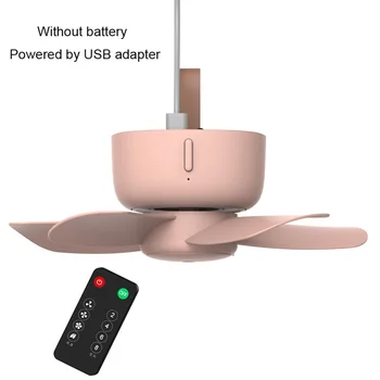 ZK30 10000 мАч Power Bank USB Пульт дистанционного управления с синхронизацией 4 передачи Потолочный вентилятор Охлаждающий Подвесной вентилятор для палатки, кровати, кемпинга, дома на открытом воздухе
