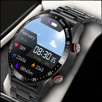 ЭКГ + PPG AMOLED Экран Смарт-Часы Bluetooth Вызов Музыкальный Плеер Деловые Мужские Часы Спортивные Водонепроницаемые Роскошные Смарт-часы Для Xiaomi