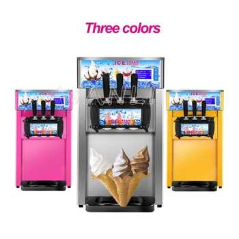 3 Вкуса Машины для производства Мягкого Мороженого Коммерческая Электрическая Машина Для Производства Мороженого Настольная Машина Для Производства мороженого 220 В/110 В