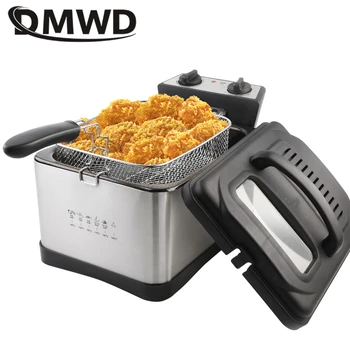 DMWD 5L бездымная сковорода Бытовая многофункциональная масляная фритюрница коммерческий термостат без паров машина для приготовления курицы фри ЕС