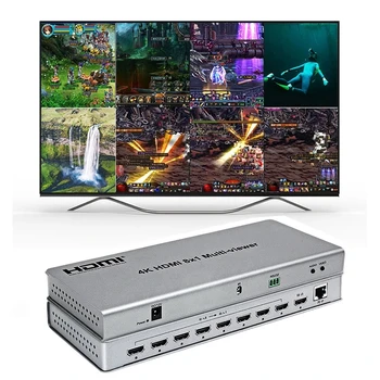 4k 8x1 HDMI Quad Multi-viewer Бесшовный Переключатель Hdmi Multiviewer 8 в 1 выход Видео конвертер разделение экрана для PS4 DVD Камеры ПК ТЕЛЕВИЗОРА