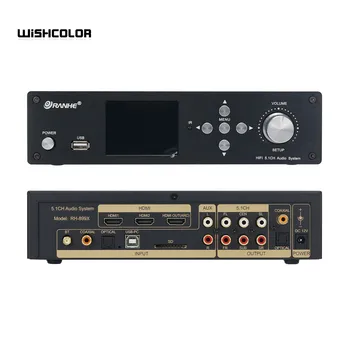 Wishcolor RH-899X Черный/Серебристый DSD USB Флэш-накопитель Аудиоплеер без потерь CS4354 HDMI Оптический и коаксиальный 5.1-канальный декодер DTS