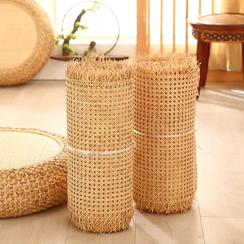 Натуральный восьмиугольный полый ротанговый коврик можно вырезать Кустарным способом Сырье для реставрации мебели Освещение Поделки ручной работы