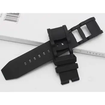 26 мм Черный удобный силиконовый ремешок для часов, сменный смарт-браслет для ремешка для часов, водонепроницаемый спортивный пояс из кремнезема