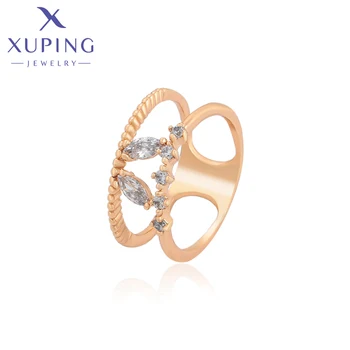 Xuping Ювелирные Изделия Модное Новое Поступление Золотого Цвета Простое кольцо для женщин Свадебные подарки A00887300