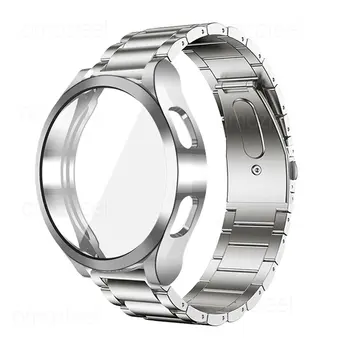 Защитный Чехол-ремешок для Samsung Galaxy Watch 6 5 4 40 мм 44 мм Активный 2-Полосный Чехол Galaxy Watch 6Classic 47 мм 43 мм Металлический Браслет