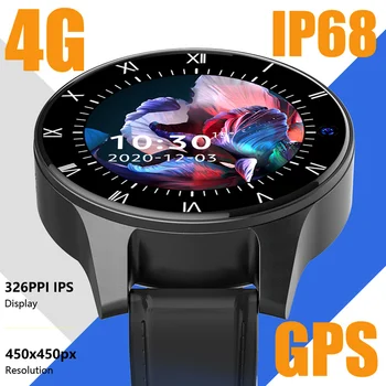 4G Корейская Поддержка Смарт-часов Японская Поддержка SIM-карты GPS Smartwatch NFC Мужской Звонок Видео Чат IP68 Водонепроницаемые Смарт-Часы Мужские