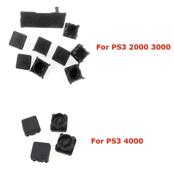 50 комплектов резиновых ножек, набор пластиковых нижних винтовых крышек, Набор запасных частей для PS3 Slim 2000 3000, полная пылезащитная заглушка для ps3 4000