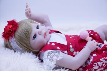 Милая игрушка для девочек, Реалистичная Кукла-Реборн, подарок, полностью Силиконовый Малыш, Сопровождающий Спящего Ребенка, Подвижная Забавная игрушка 