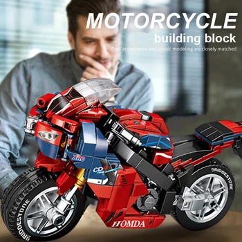 400 + шт., Супер мотоцикл Moc, строительные блоки 
