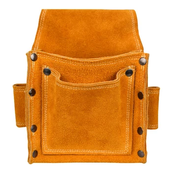 Многофункциональная поясная сумка для деревообрабатывающего сварочного инструмента из воловьей кожи, прочная портативная безопасная термостойкая сумка из Кориума