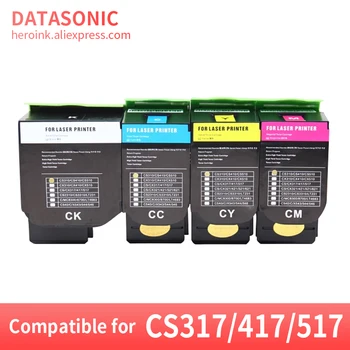 4 вида цветов CS317 Тонер-картридж совместимый для Lexmark CS317 CS317dn CS417 CS417dn CS517 CS517de Тонер для принтера