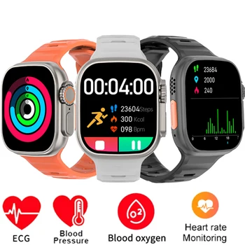 для iPhone 14 13 12 11 Pro Max AirPods Pro Смарт-часы AI Голосовой ассистент NFC, часы для измерения сердечного ритма, кислорода в крови, артериального давления
