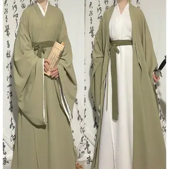 Женское Платье Hanfu Большого размера, Китайский традиционный комплект Hanfu, Женский костюм для Косплея, Зеленое Белое платье Hanfu