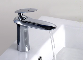 Смеситель для холодной и горячей воды UFO Модный Дизайн, Твердый Латунный Хромированный смеситель для ванной Комнаты BF088