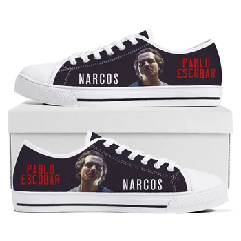 Narcos Brisbane, низкие кроссовки, мужские, женские, подростковые, Высококачественные парусиновые кроссовки Pablo Escobar, пара повседневной обуви на заказ