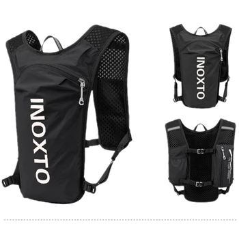 INOXTO водонепроницаемый рюкзак для бега, 5л, ультралегкий гидратационный жилет, кожаная сумка для горного велосипеда, дышащая спортивная сумка, 1,5 л, сумка для воды